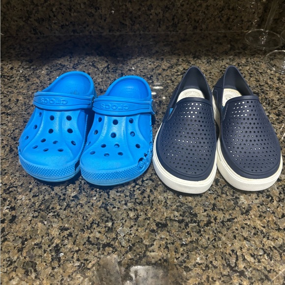 CROCS Other - CROCS Kids Shoes in Bright Blue and Dark Navy-2 pair